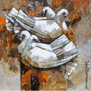 Iqbal Durrani, 18 x 18 Inch, Oil on Canvas, Figurative Painting, AC-IQD-315 Iqbal Durrani, 18 x 18 Inch, Oil on Canvas, Figurative Painting, AC-IQD-315